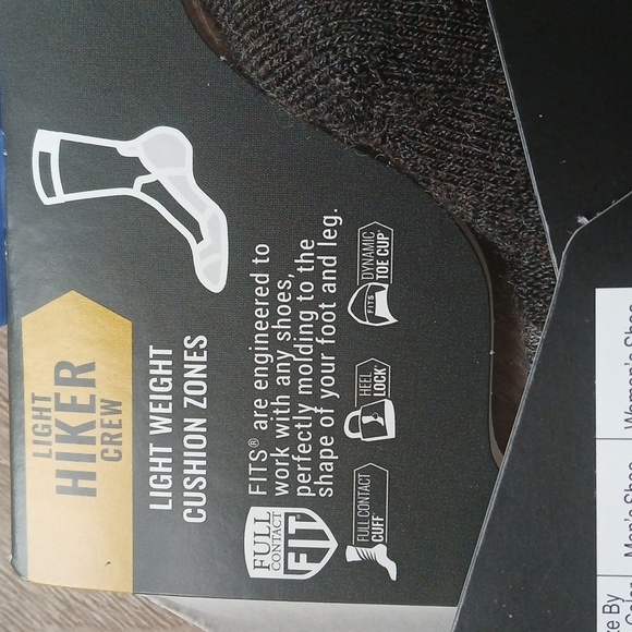 FITS Athletic Socks Wool Light Hiking Crew Breathable Medium - Picture 14 of 15